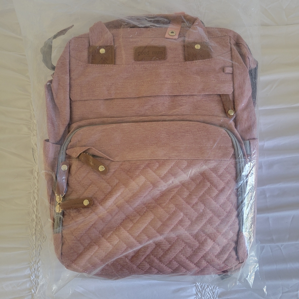 NWT GOOD MUM Pink Diaper Bag